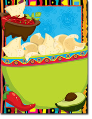 Paper So Pretty - Blank Designer Papers (Chips and Salsa Fiesta) (DP1030)